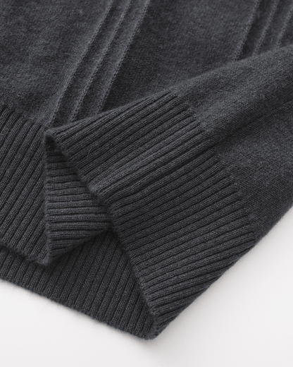 100% Cashmere Ribbed Half Zip - Sanvelier