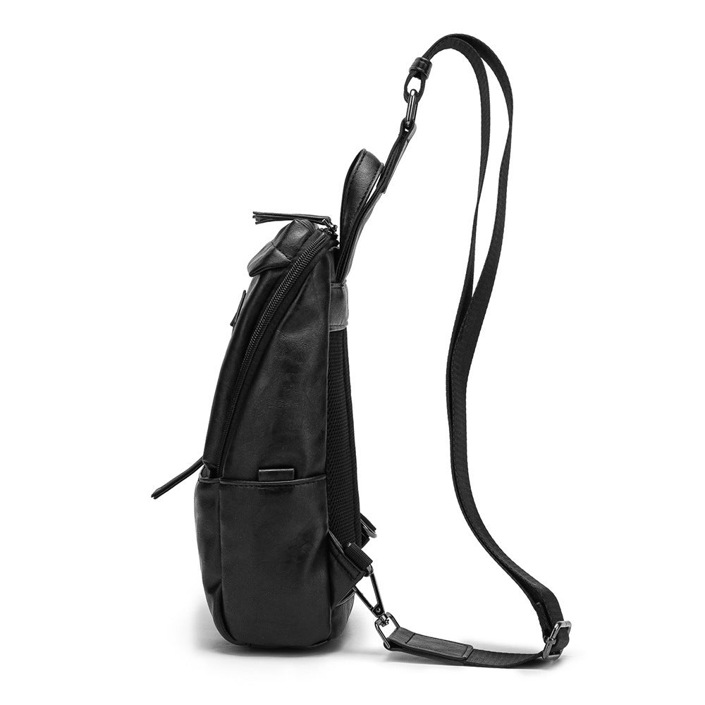 Men's Crossbody Synthetic Leather Bag - Sanvelier