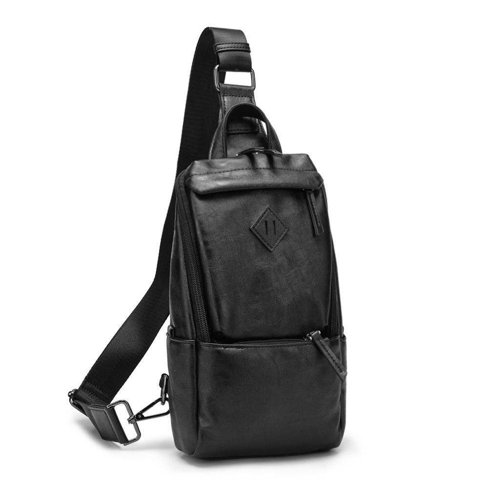 Men's Crossbody Synthetic Leather Bag - Sanvelier