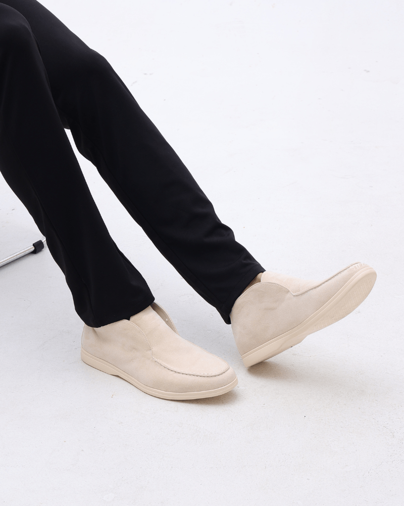 Old Money High Suede Loafers - Sanvelier
